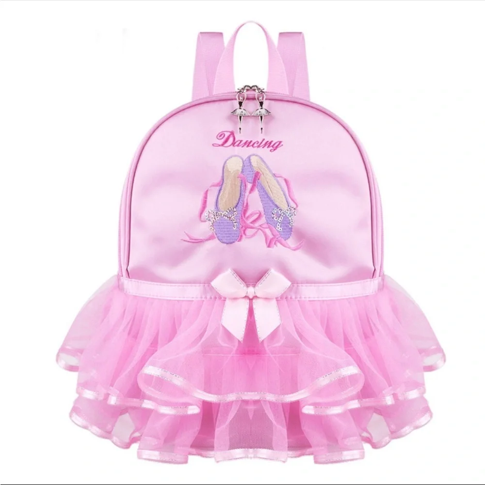 Cute Ballet Tutu Dress Dance Kits, Girls Personalized Waterproof Backpack Bag